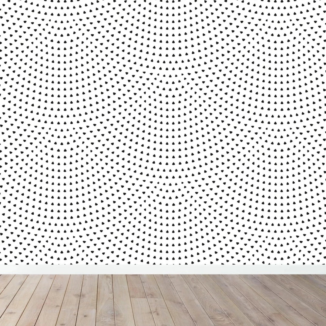 MUNKS & ME-Papier Peint Chambre Enfant à Motif Répété - Pétoncle | Noir