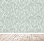 MUNKS & ME-Papier Peint Chambre Enfant à Motif Répété - Pétoncle | Turquoise