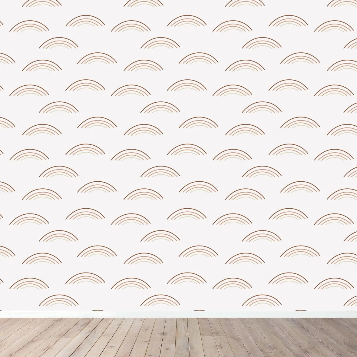 MUNKS & ME-Papier Peint Chambre Enfant à Motif Répété - Rainbow Wave | Rouiller