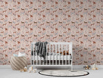 MUNKS & ME-Papier Peint Chambre Enfant à Motif Répété - Rigby Dog - Rose