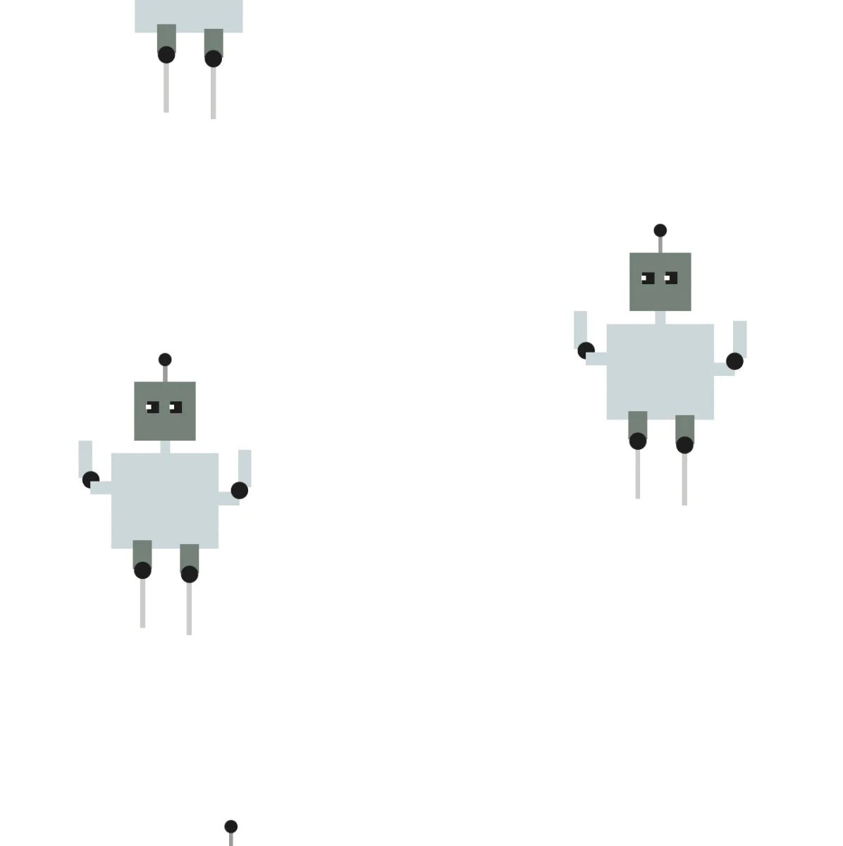 MUNKS & ME-Papier Peint Chambre Enfant à Motif Répété - Robot
