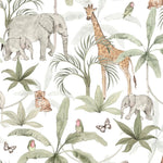 MUNKS & ME-Papier Peint Chambre Enfant à Motif Répété - Safari Africain
