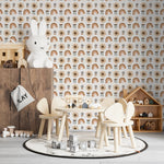 MUNKS & ME-Papier Peint Chambre Enfant à Motif Répété - Soleil Et Arcs-en-ciel