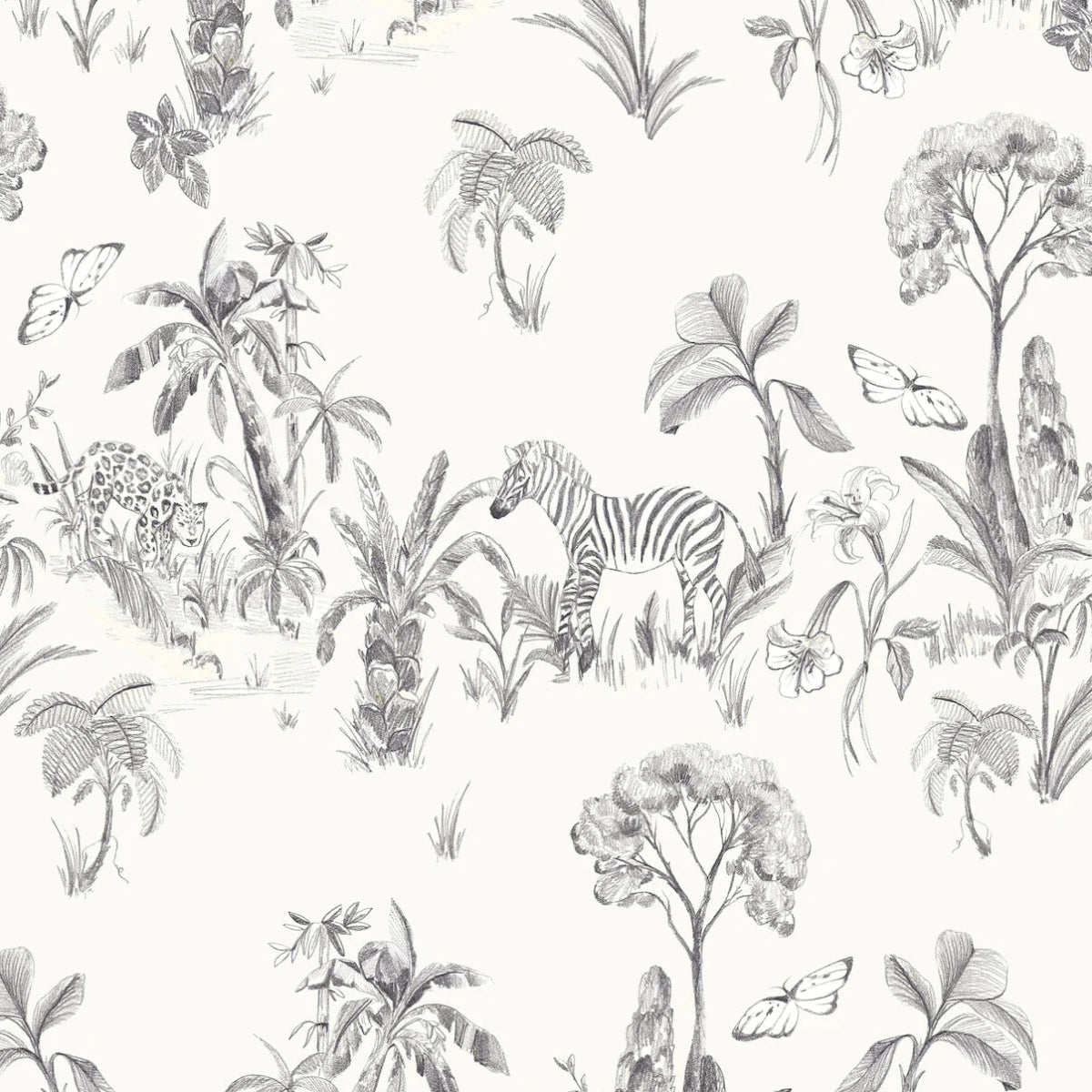 MUNKS & ME-Papier Peint Chambre Enfant à Motif Répété - Zèbre Africain Sauvage
