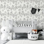 MUNKS & ME-Papier Peint Chambre Enfant à Motif Répété - Zèbre Africain Sauvage