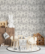 MUNKS & ME-Papier Peint Chambre Enfant à Motif Répété - Zèbre Africain Sauvage