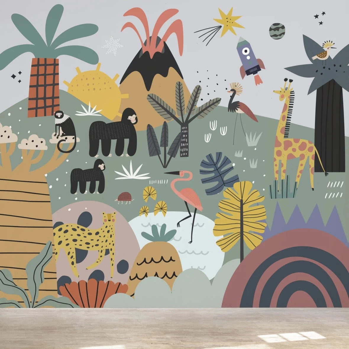 MUNKS & ME-Papier Peint Chambre Enfant Amis Merveilleux