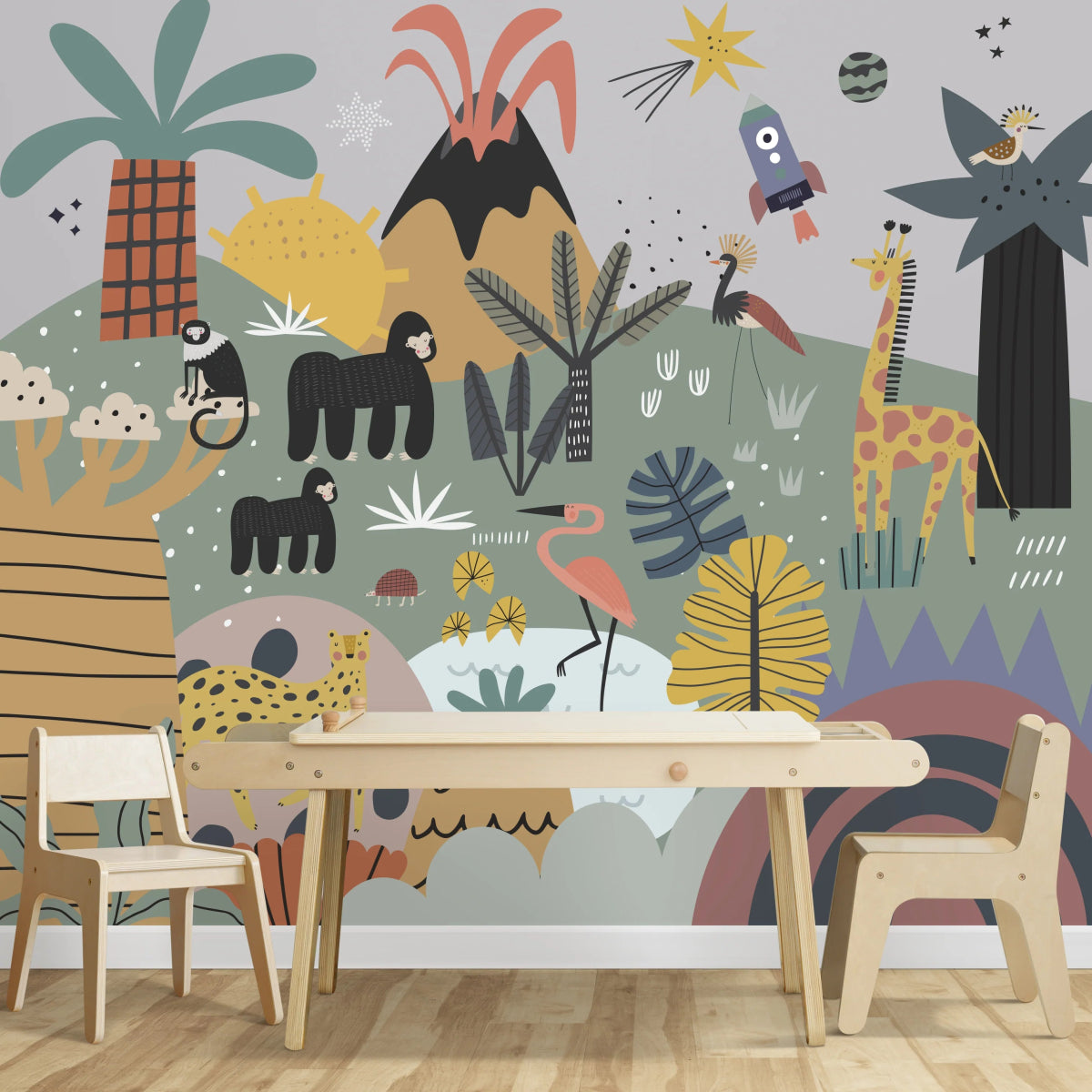 MUNKS & ME-Papier Peint Chambre Enfant Amis Merveilleux