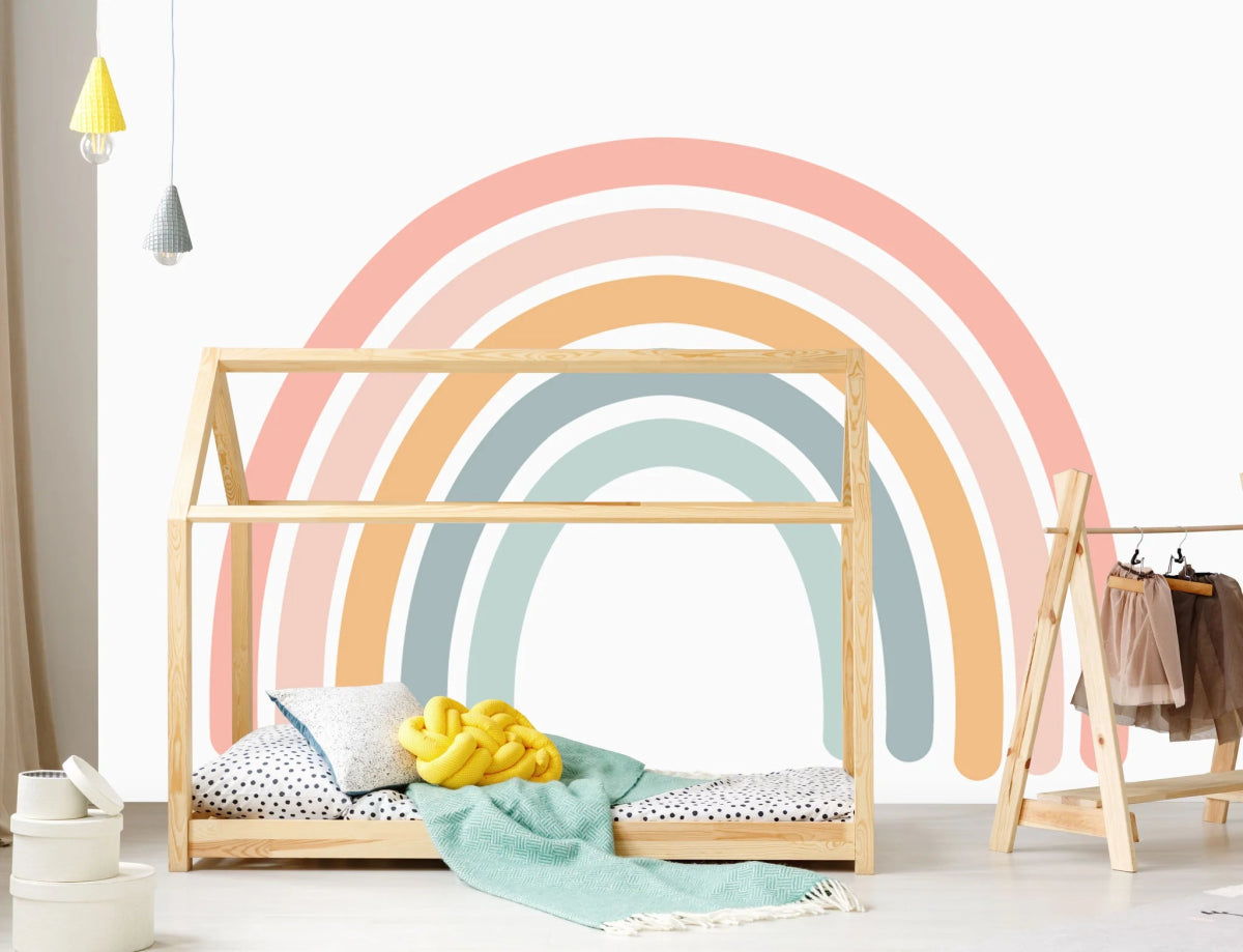 MUNKS & ME-Papier Peint Chambre Enfant Arc-en-ciel