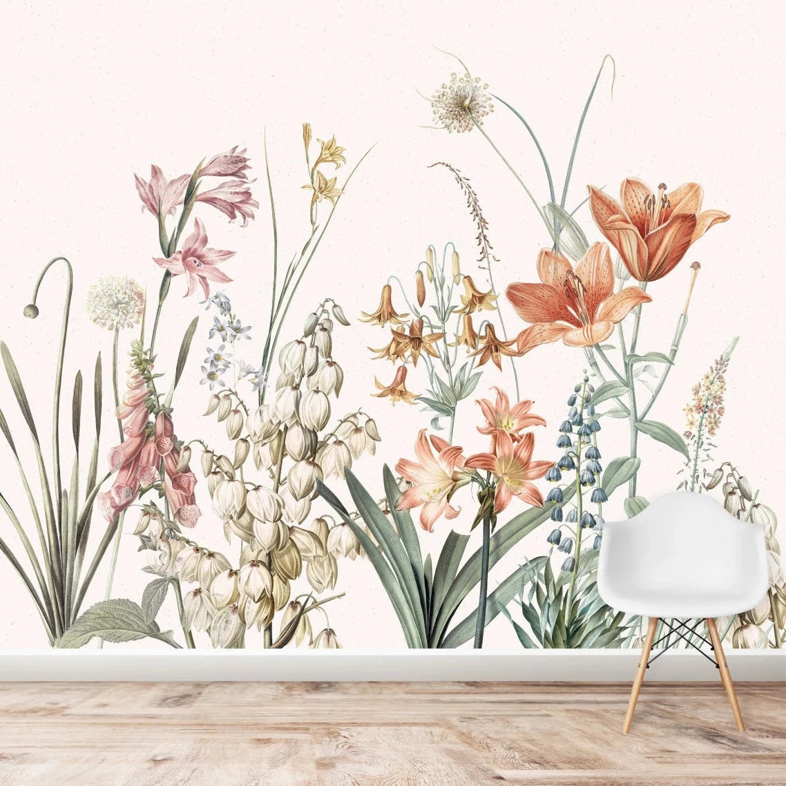 MUNKS & ME-Papier Peint Chambre Enfant Champ De Fleurs De Quinns