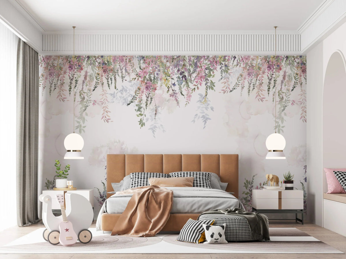 MUNKS & ME-Papier Peint Chambre Enfant Fleurs De Florence