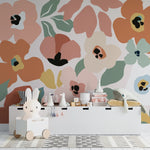 MUNKS & ME-Papier Peint Chambre Enfant Floral De Sienne - Lumineux