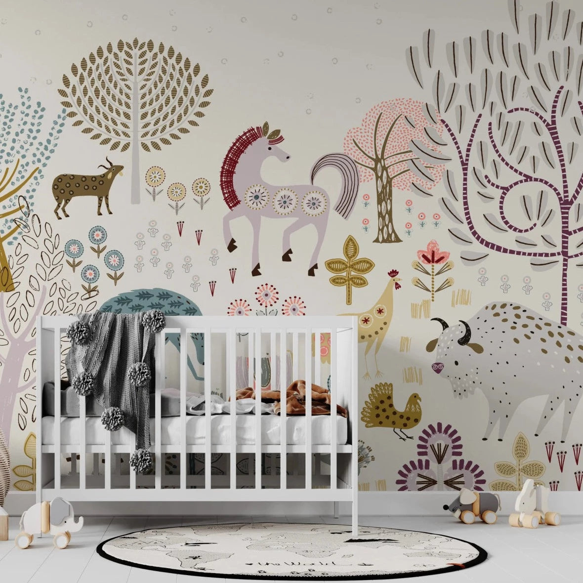 MUNKS & ME-Papier Peint Chambre Enfant Folklore Des Bois