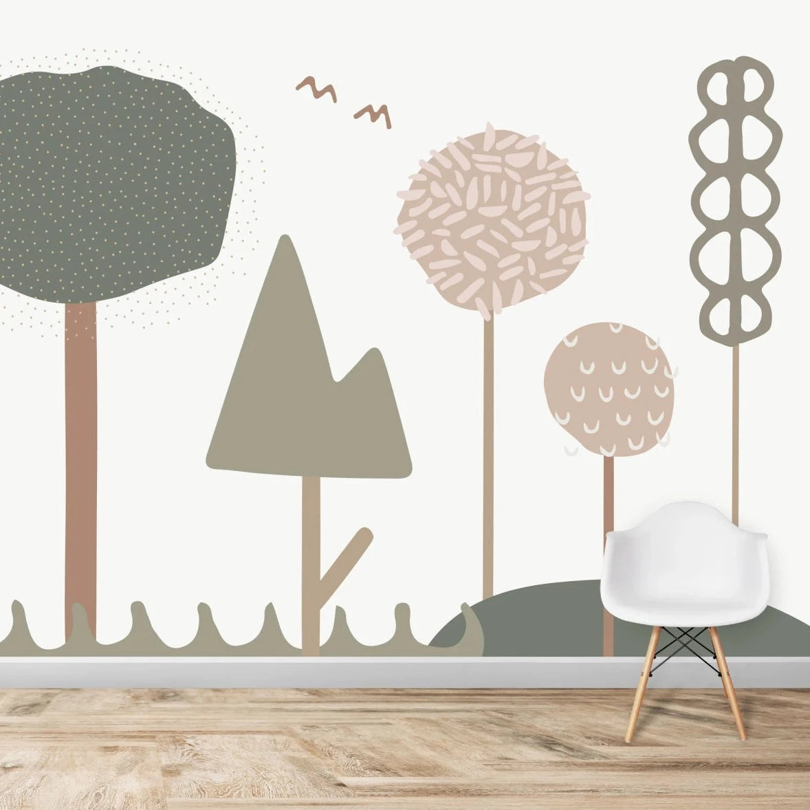 MUNKS & ME-Papier Peint Chambre Enfant Forêt De Bubblegum - Rose