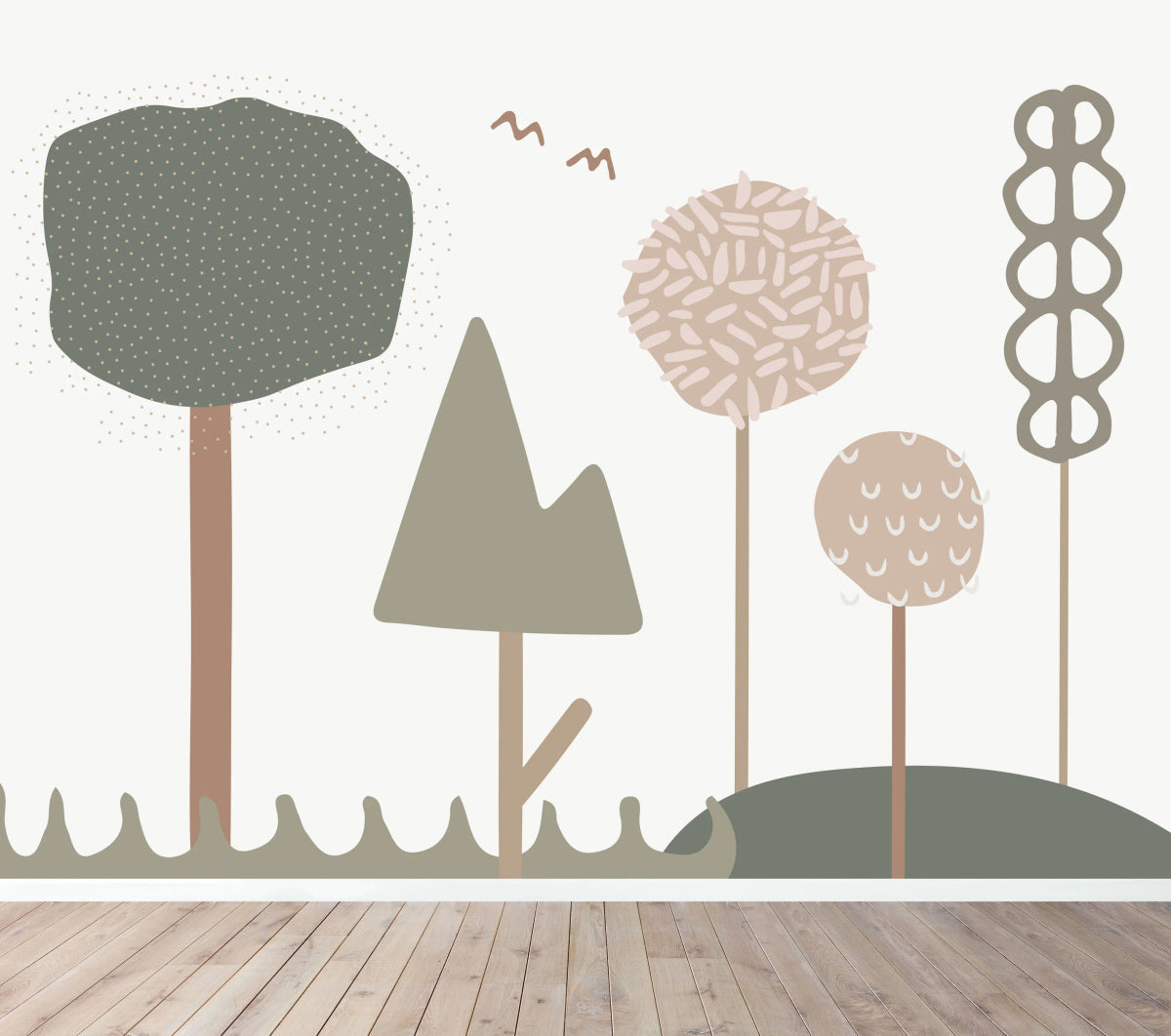 MUNKS & ME-Papier Peint Chambre Enfant Forêt De Bubblegum - Rose
