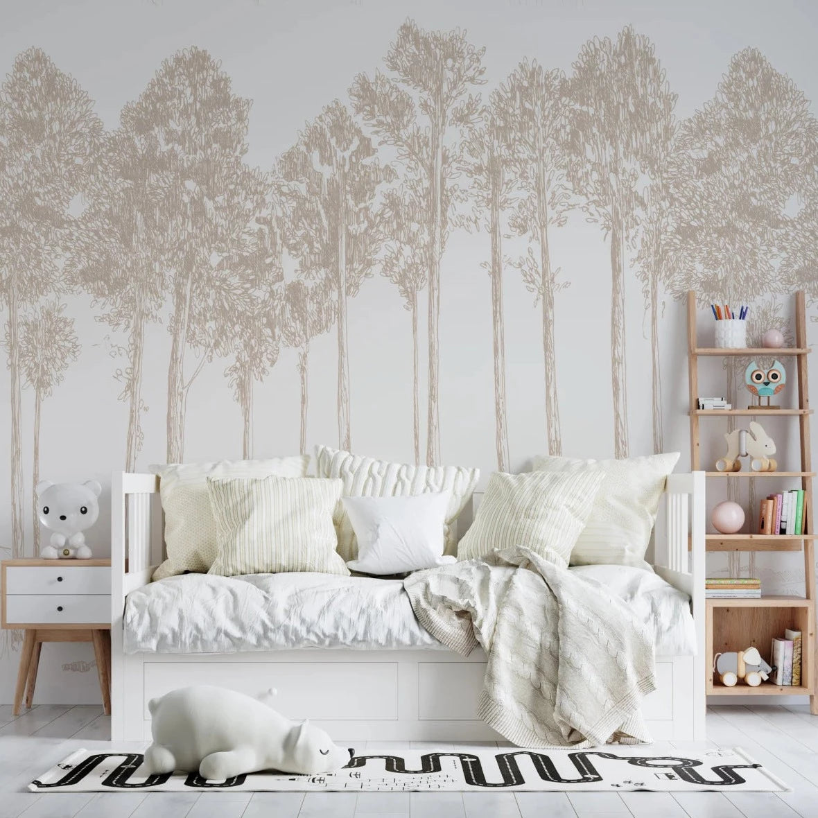 MUNKS & ME-Papier Peint Chambre Enfant Forêt - Huître