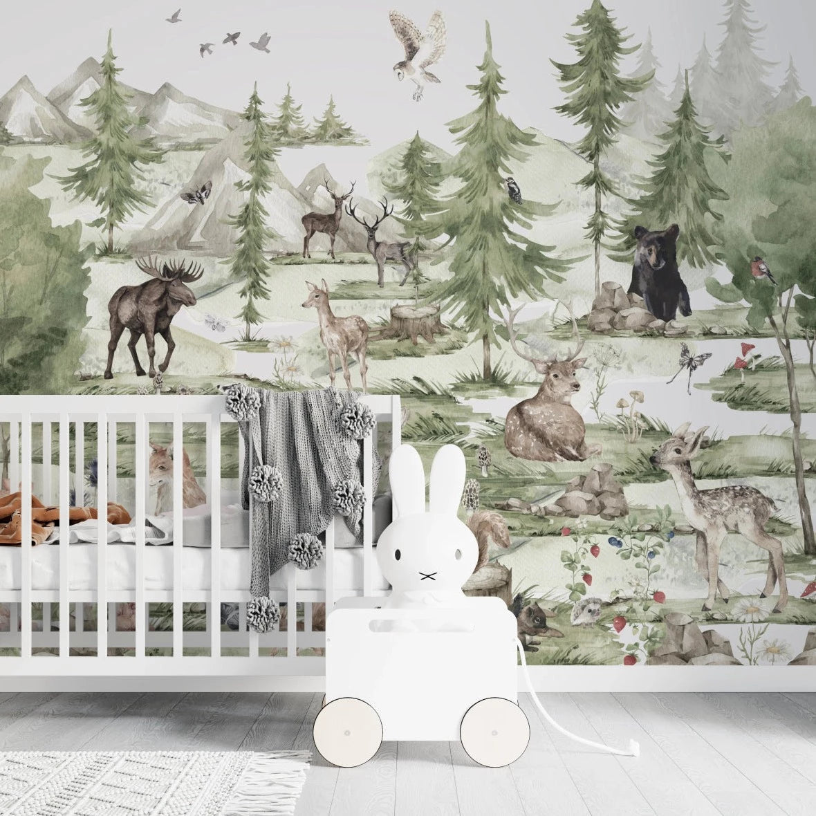 MUNKS & ME-Papier Peint Chambre Enfant Forêt Magique