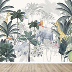 MUNKS & ME-Papier Peint Chambre Enfant Jungle - Bleu