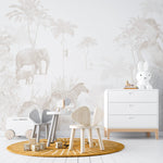 MUNKS & ME-Papier Peint Chambre Enfant Jungle - Neutre