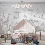 MUNKS & ME-Papier Peint Chambre Enfant Jungle Paradisiaque - Bleu