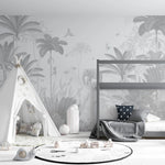 MUNKS & ME-Papier Peint Chambre Enfant Léopard Et Amis - Monochromes