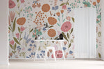 MUNKS & ME-Papier Peint Chambre Enfant Lila Florale