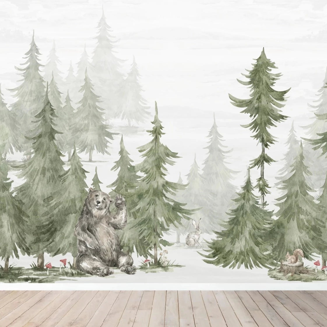 MUNKS & ME-Papier Peint Chambre Enfant Ours Des Bois