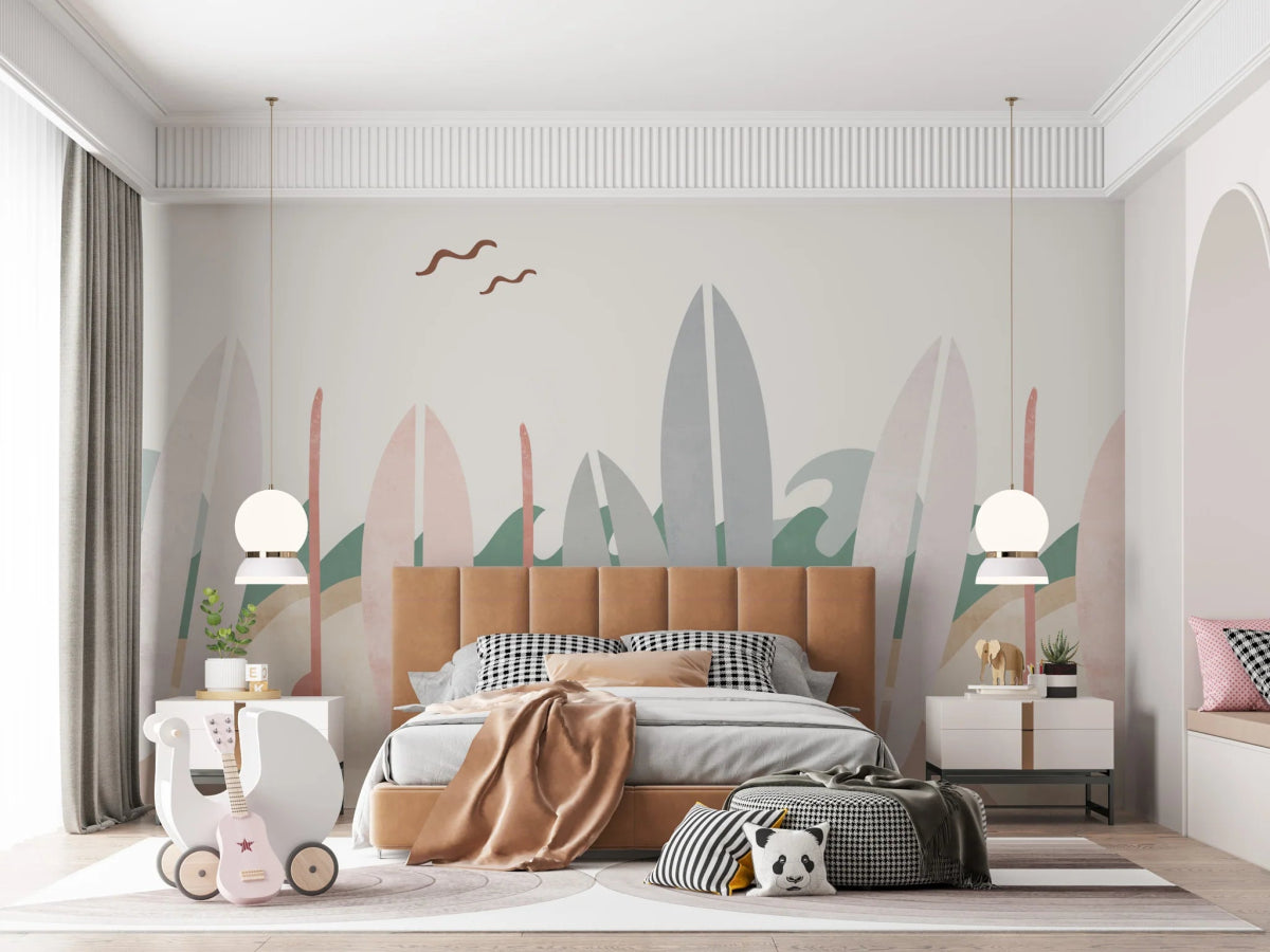 MUNKS & ME-Papier Peint Chambre Enfant Paradis Des Surfeurs