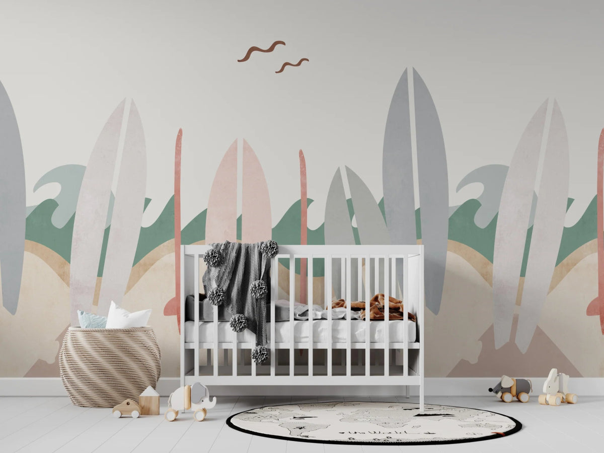 MUNKS & ME-Papier Peint Chambre Enfant Paradis Des Surfeurs