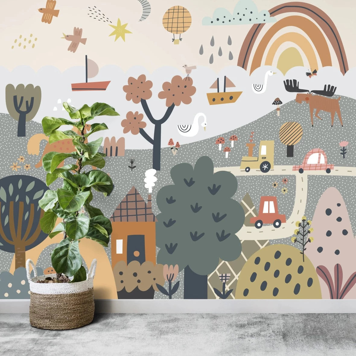 MUNKS & ME-Papier Peint Chambre Enfant Parc Des Merveilles