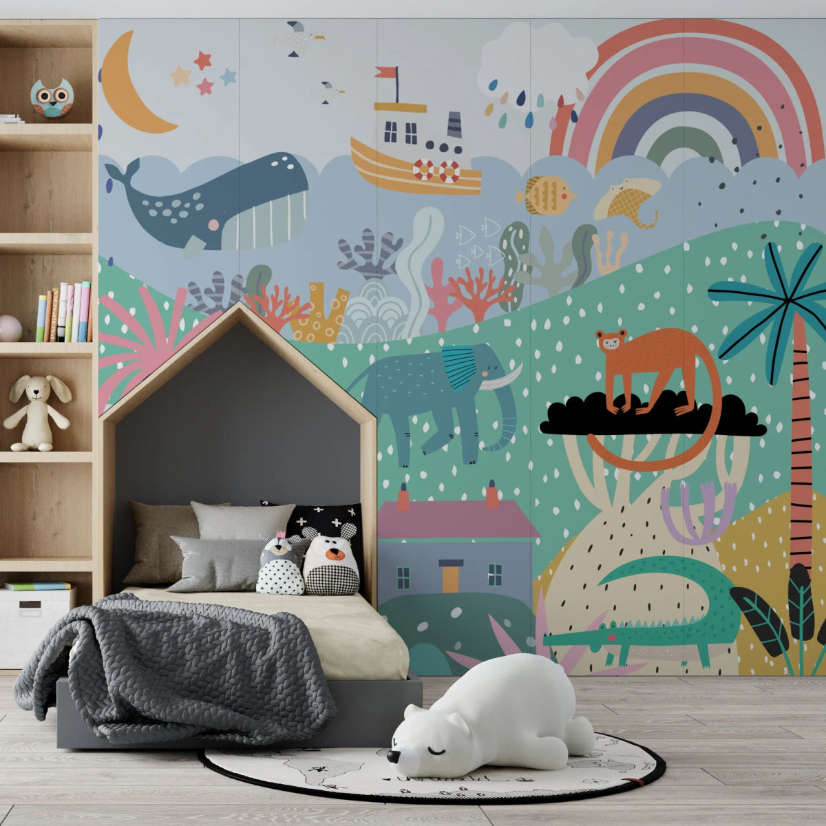 MUNKS & ME-Papier Peint Chambre Enfant Pays Des Merveilles