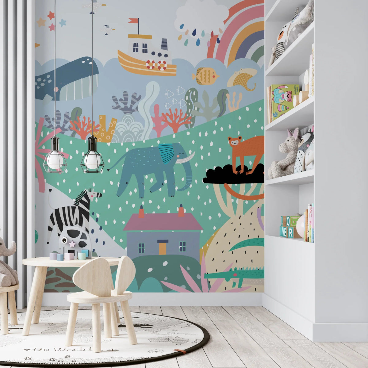 MUNKS & ME-Papier Peint Chambre Enfant Pays Des Merveilles