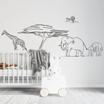 MUNKS & ME-Papier Peint Chambre Enfant Safari À Pied