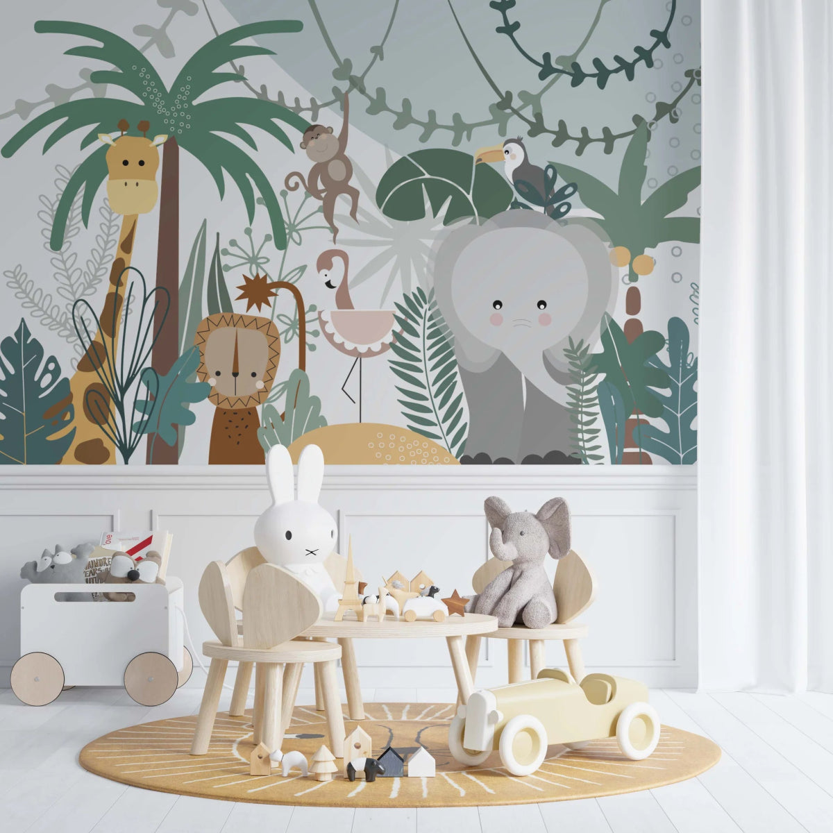 MUNKS & ME-Papier Peint Chambre Enfant Safari