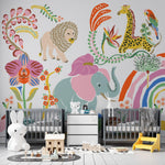 MUNKS & ME-Papier Peint Chambre Enfant Safari Urbain