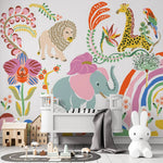 MUNKS & ME-Papier Peint Chambre Enfant Safari Urbain