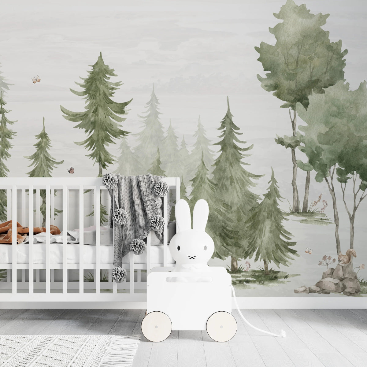 MUNKS & ME-Papier Peint Chambre Enfant Scène Boisée