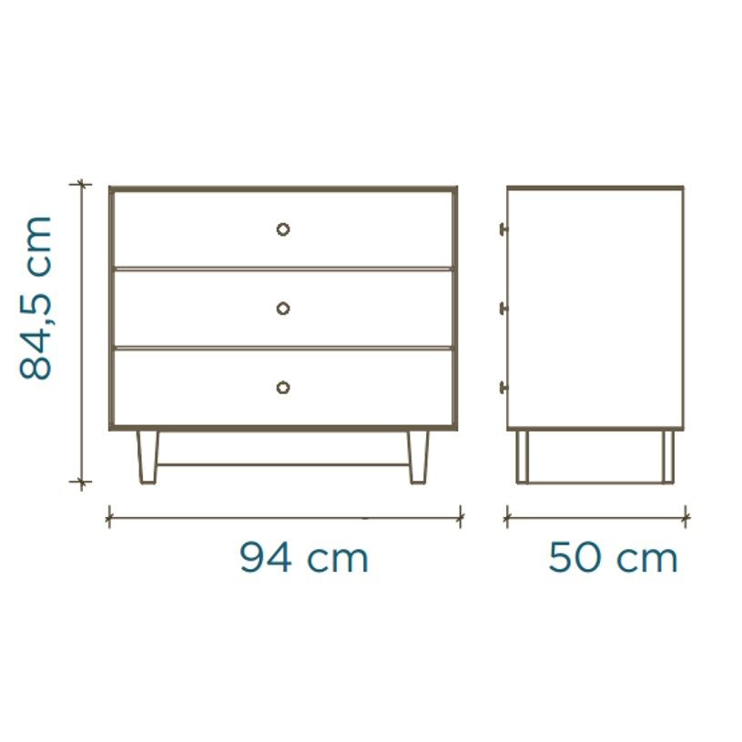 OEUF NYC-Commode Merlin 3 Tiroirs Classic - Bouleau