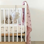 ROSE IN APRIL-Drap Housse Olivia Faon Ecru 60 x 120 cm