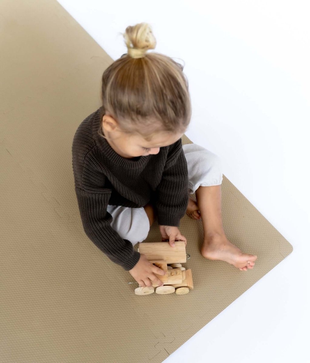 TODDLEKIND-Tapis de Jeu Bébé Puzzle Classique - Sandstone