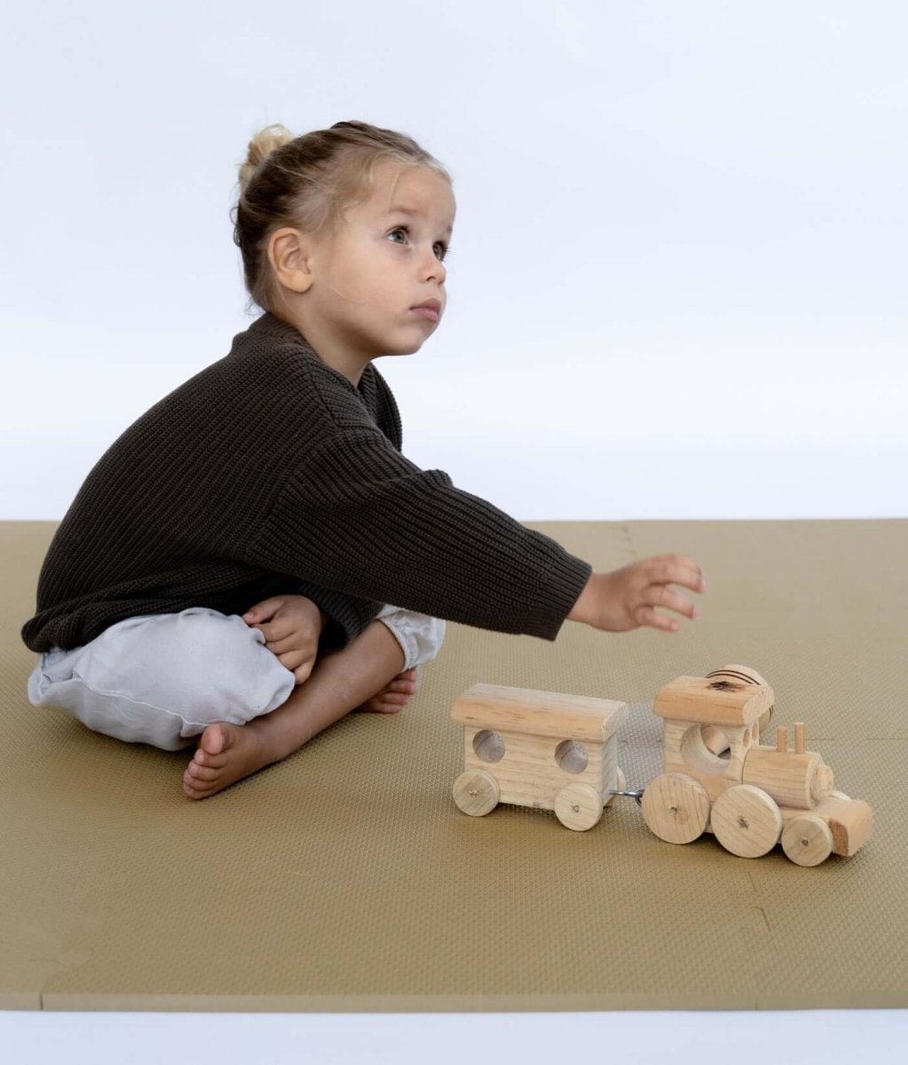 TODDLEKIND-Tapis de Jeu Bébé Puzzle Classique - Sandstone