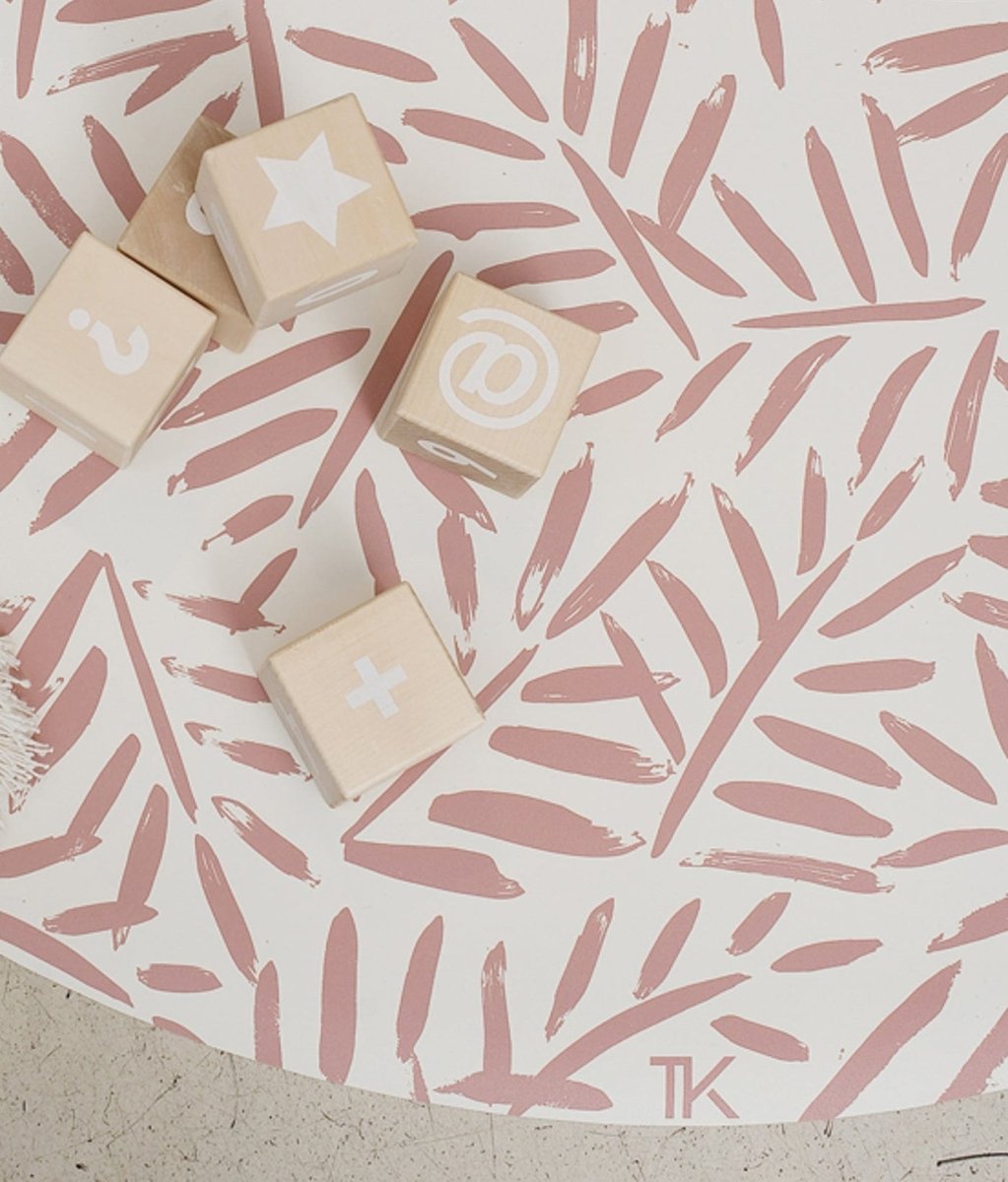 TODDLEKIND-Tapis Protège Sol Rond SPLAT MAT | Ocean Leaves - Sea Shell