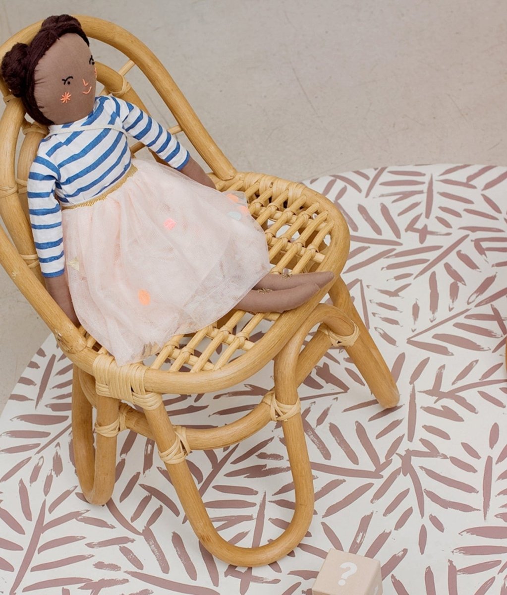 TODDLEKIND-Tapis Protège Sol Rond SPLAT MAT | Ocean Leaves - Sea Shell