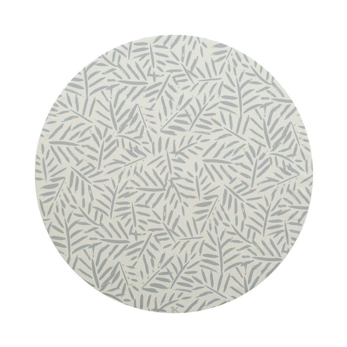 TODDLEKIND-Tapis Protège Sol Rond SPLAT MAT | Ocean Leaves - Stone