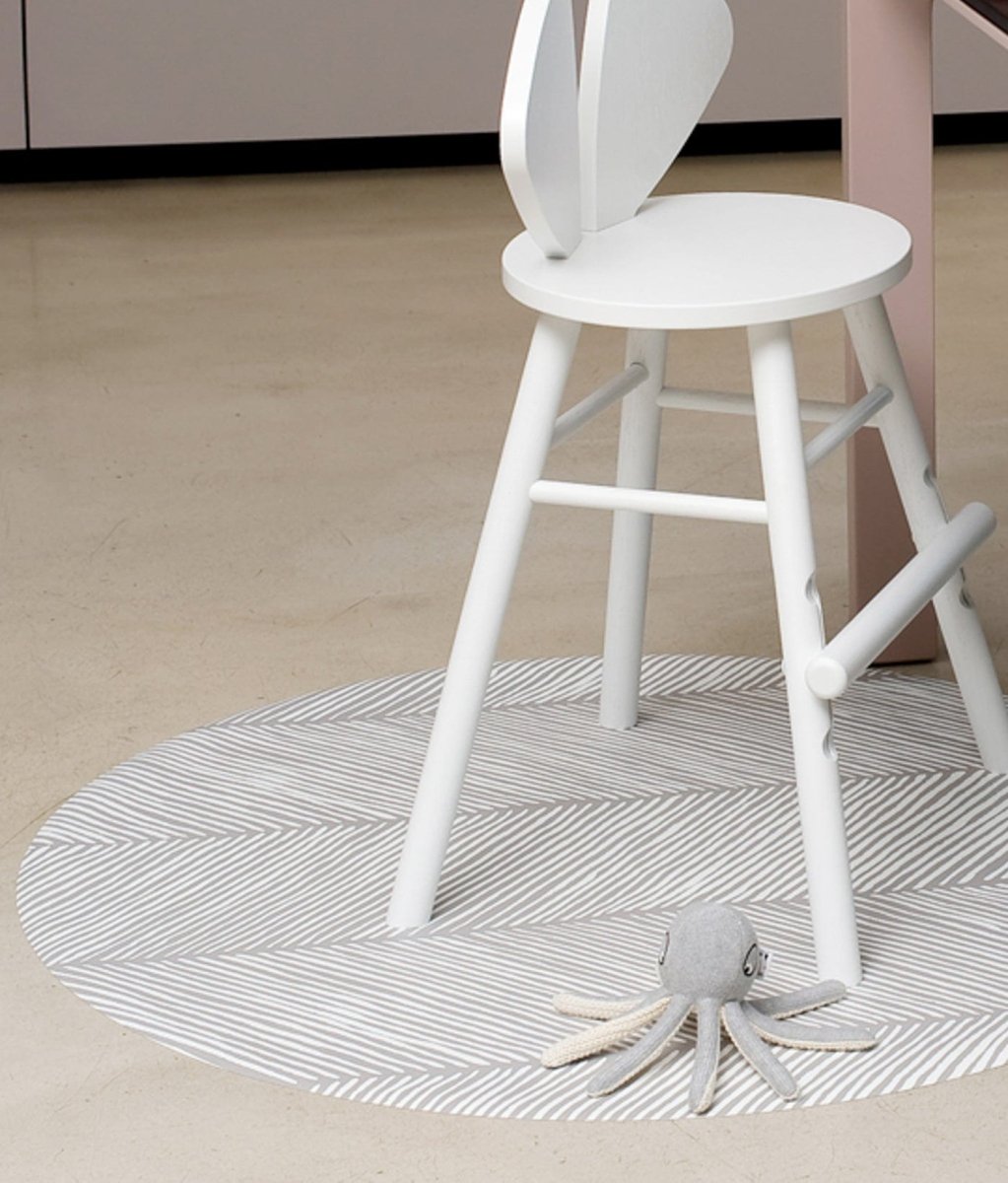 TODDLEKIND-Tapis Protège Sol Rond SPLAT MAT | Sandy Lines - Stone