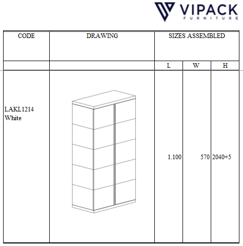VIPACK-Armoire 2 Portes LARA