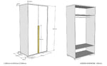 VIPACK-Armoire LONDON 2 Portes Anthracite