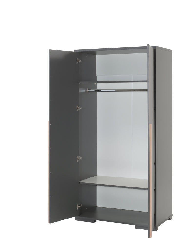 VIPACK-Armoire LONDON 2 Portes Anthracite