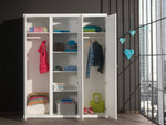 VIPACK-Armoire Robin à 3 Portes Blanc