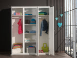VIPACK-Armoire Robin à 3 Portes Blanc